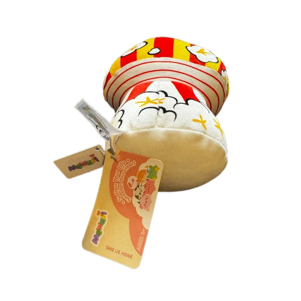 Mewaii Pop Art‎ Popcorn Plush Stuffed Animal Squishy Toy Yellow Red White Cute